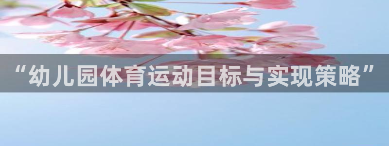 “幼儿园体育运动目标与实现策略”